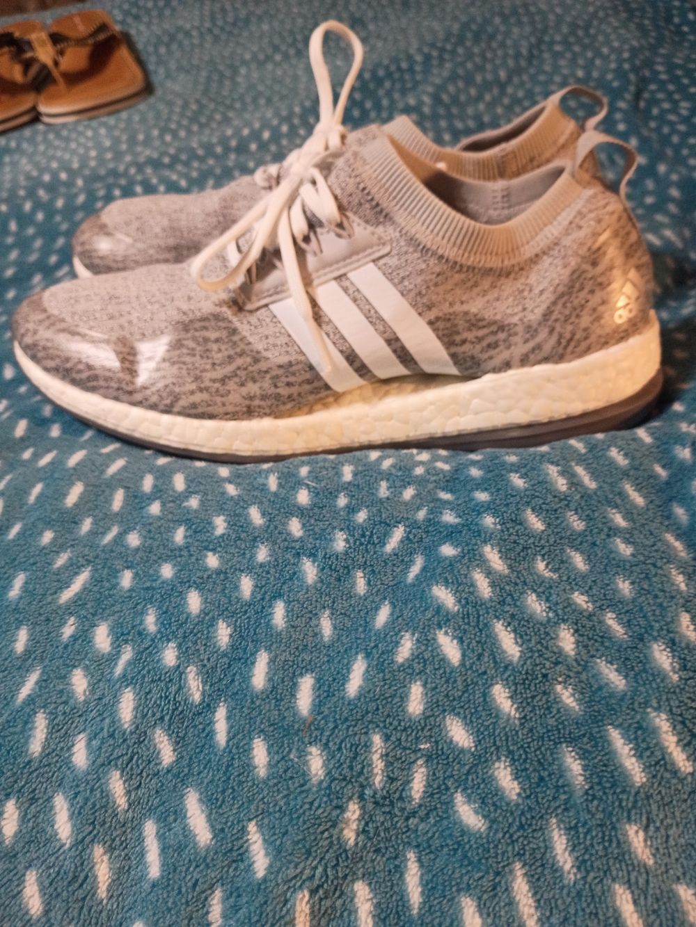 adidas Women's Gray and White Athletic Sneakers